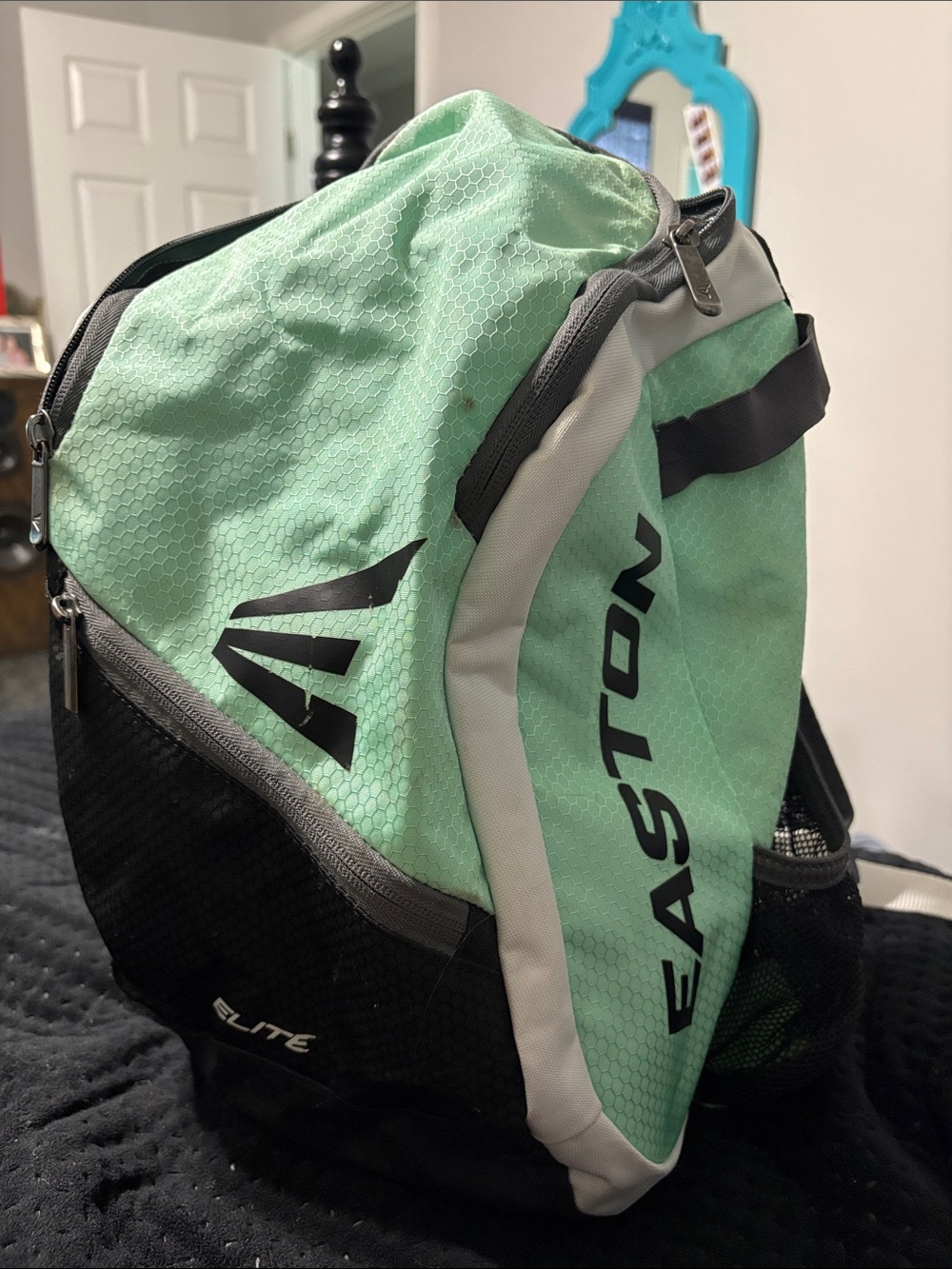Easton Mint Green and Black Elite Sports Backpack